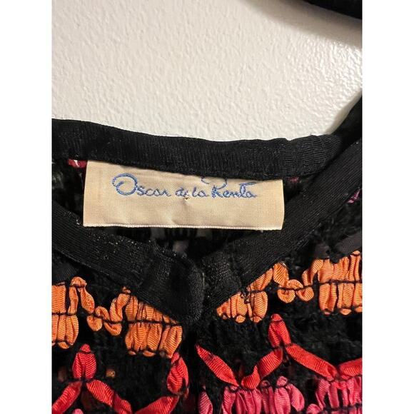 Oscar De La Renta Vintage Ribbon Rainbow Cardigan Sz M - Picture 3 of 6